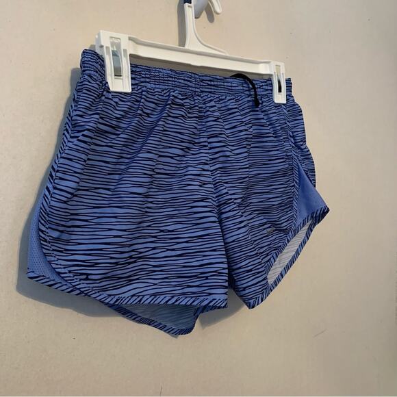 Nike Tempo Dri-Fit Women's Running Shorts Blue Stripe Lined - Picture 7 of 9